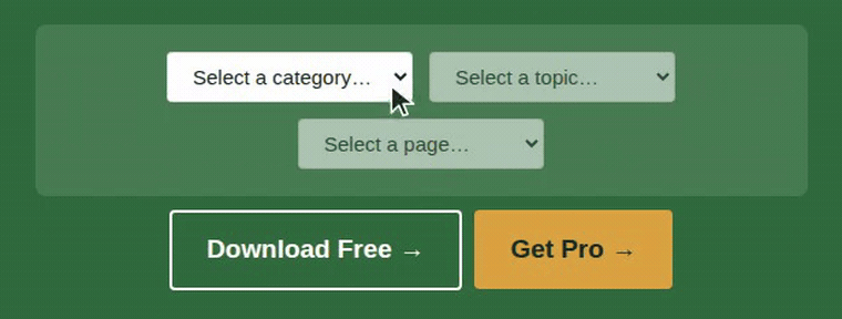 Animated demo of Elmspur Cascade cascading dropdowns redirecting a visitor